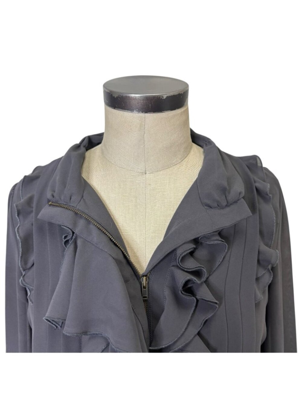 Express Chiffon Ruffle Poet Blouse 8 - Picture 2 of 9
